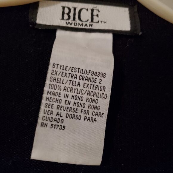 Bice woman two-piece sweater size 2X Black - Picture 2 of 4